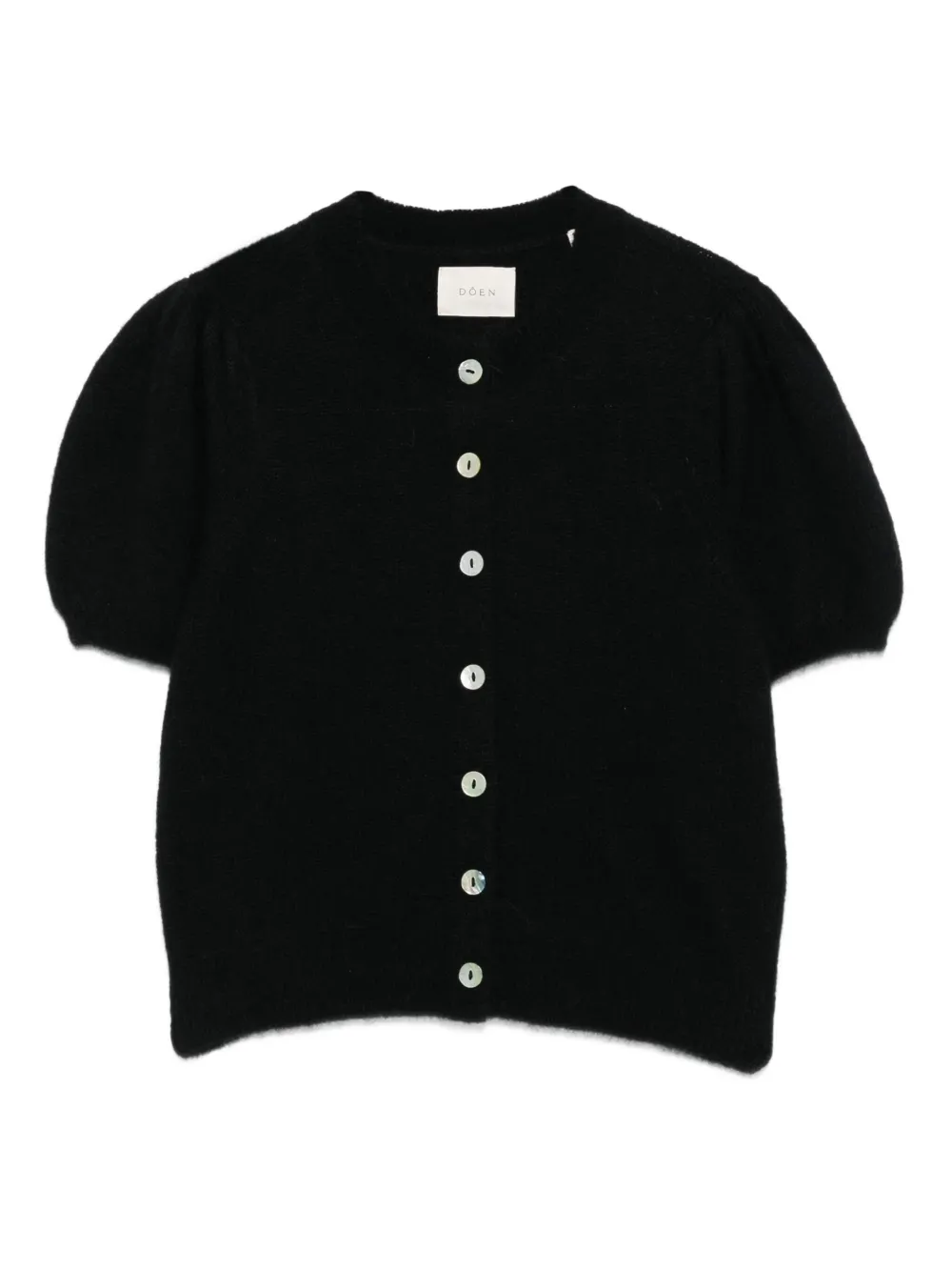 DÔEN puff-sleeve cardigan | Black | Image 1