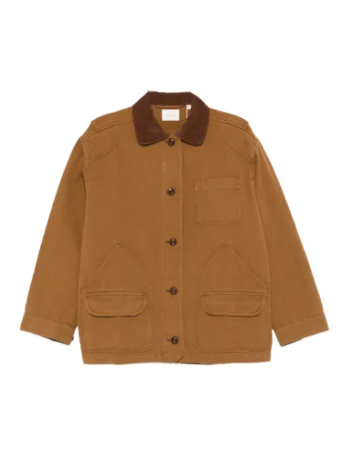 DÔEN Pascual contrast-collar patch-pocket jacket