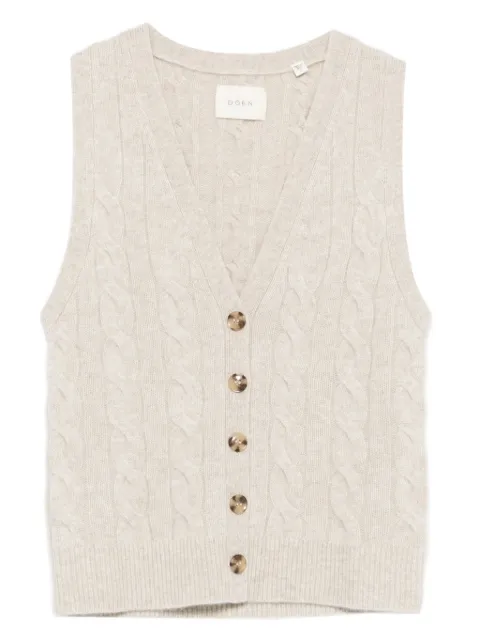 DÔEN cable-knit button vest
