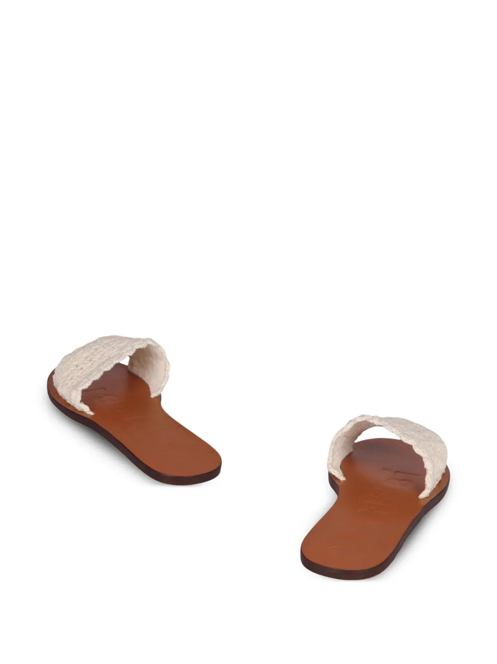 Manebi crochet flat sandals White