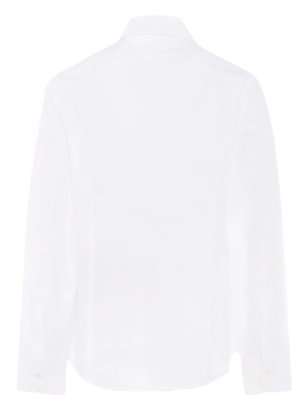 Balmain Kids logo-embroidered long-sleeve shirt Wit