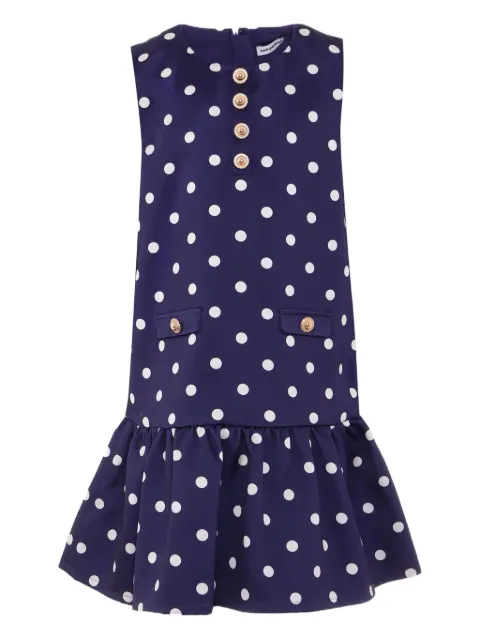 Self-Portrait Kids polka-dot button dress