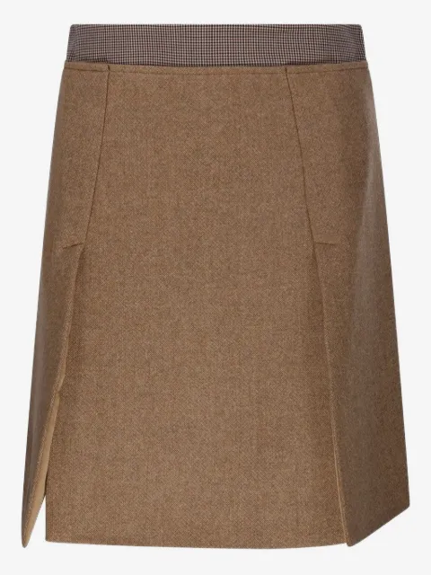 Sportmax checked-waistband midi skirt