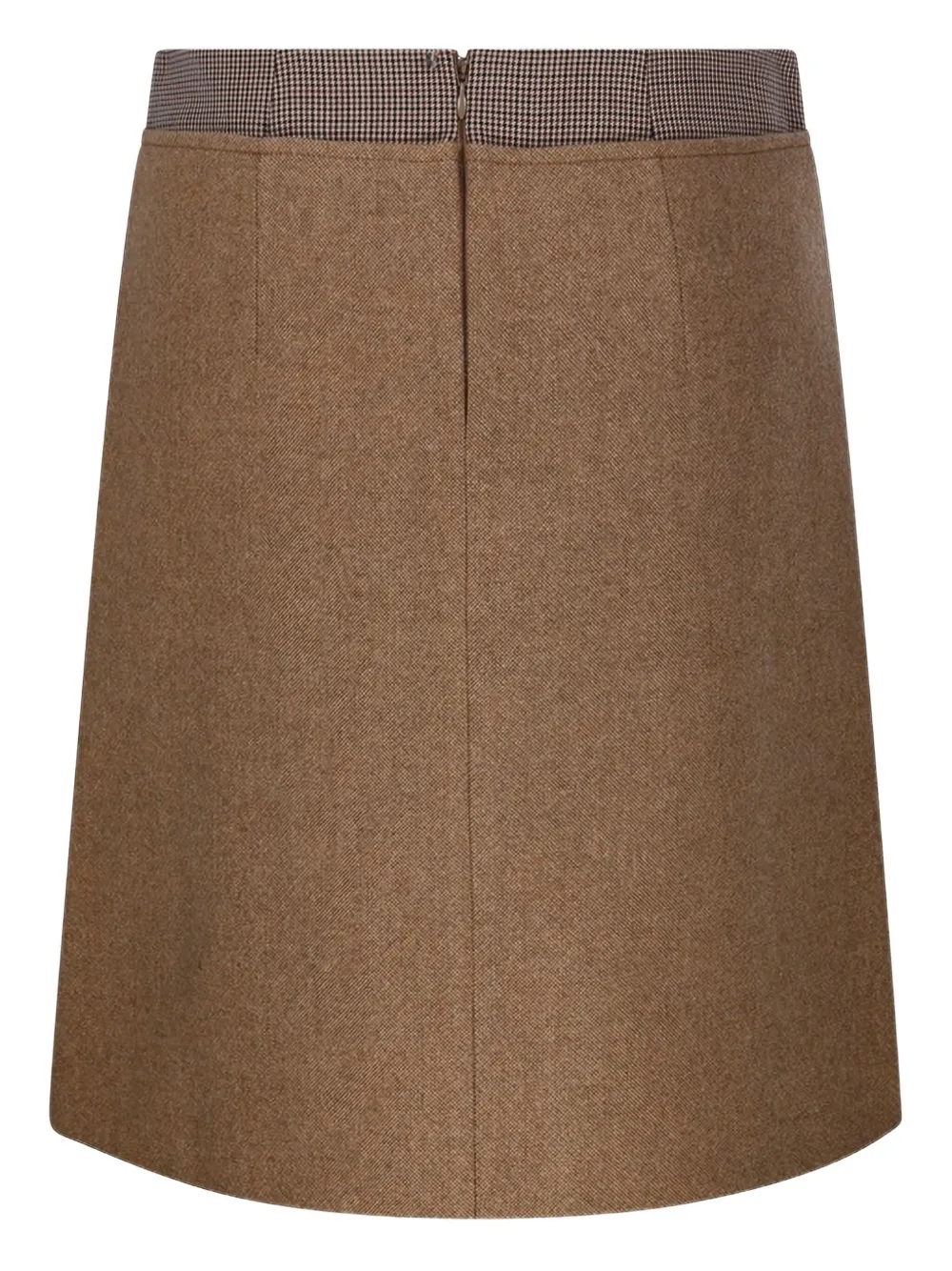 Sportmax Midi-rok met geruite tailleband - Bruin