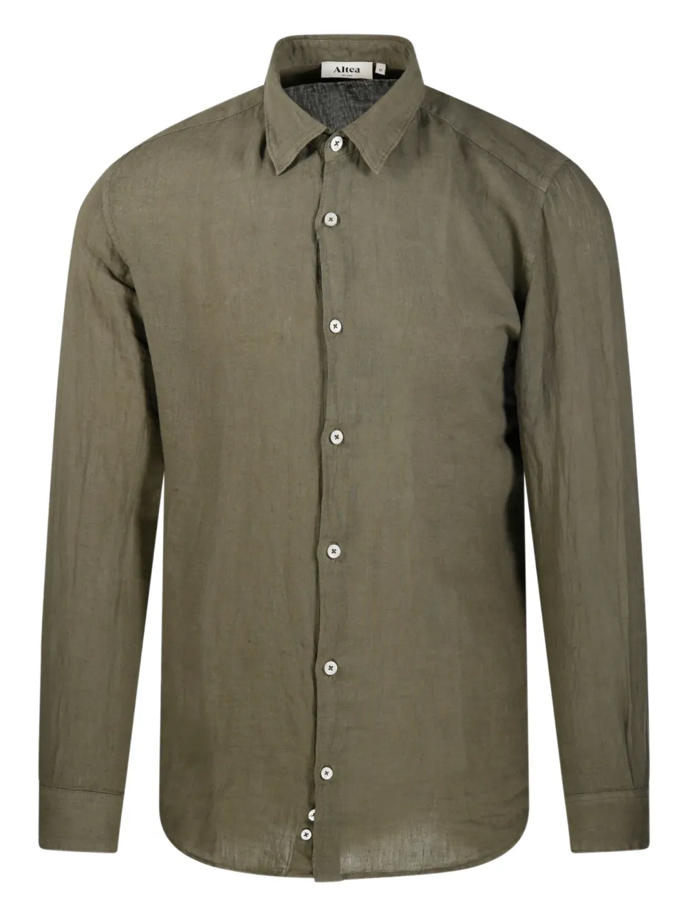 Altea linen long-sleeve shirt | Green | Image 1