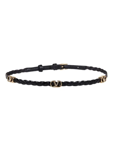Valentino Garavani braided leather necklace