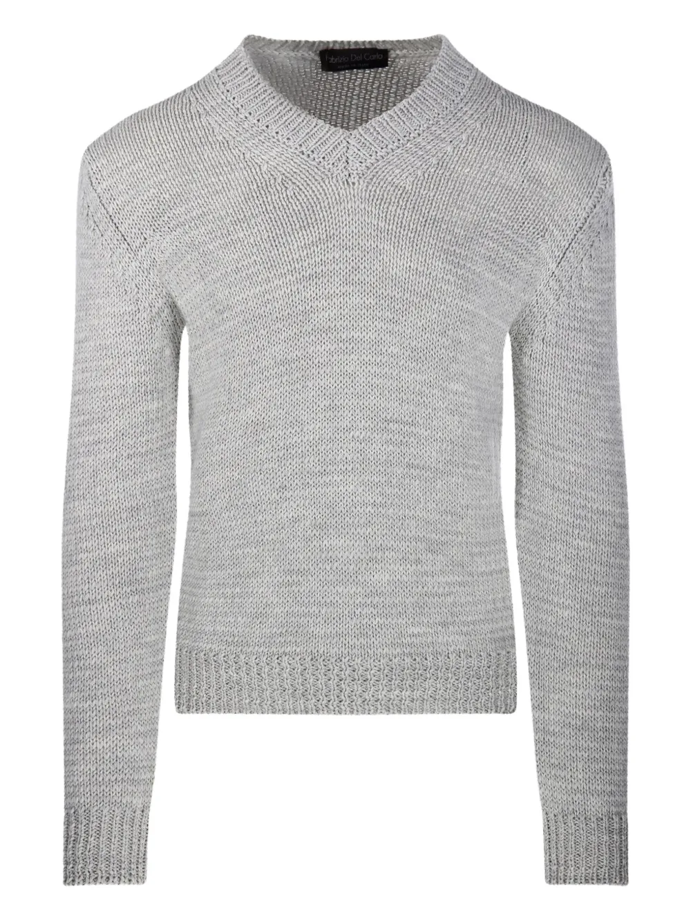 Fabrizio Del Carlo V-neck knit sweater | Grey | Image 1