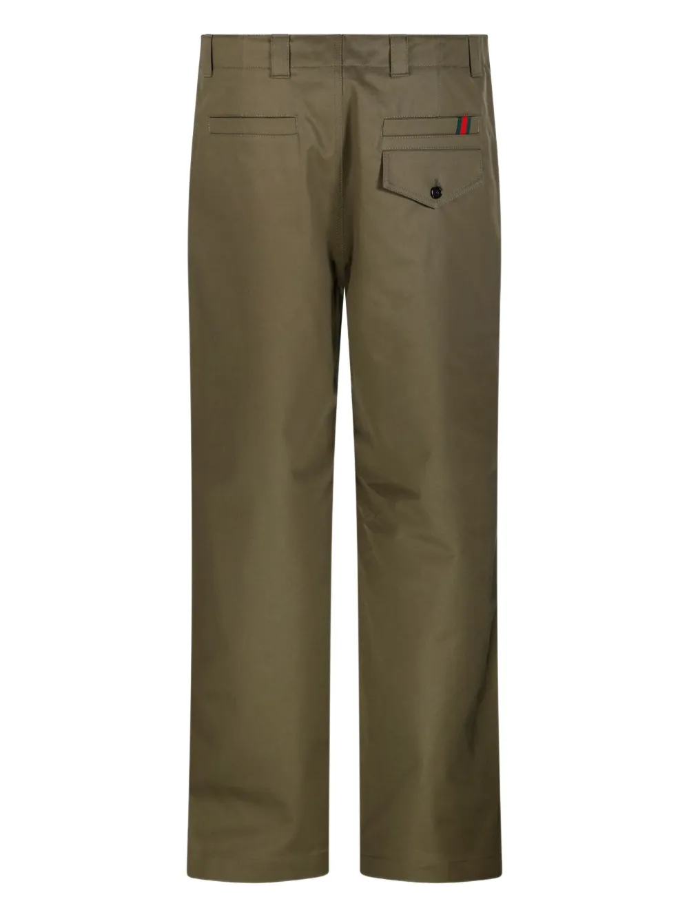 Gucci Broek met zak met knoopsluiting Groen