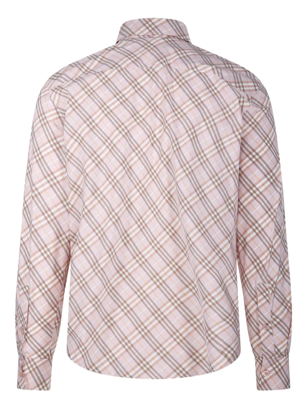 Burberry Geruit katoenen overhemd Beige