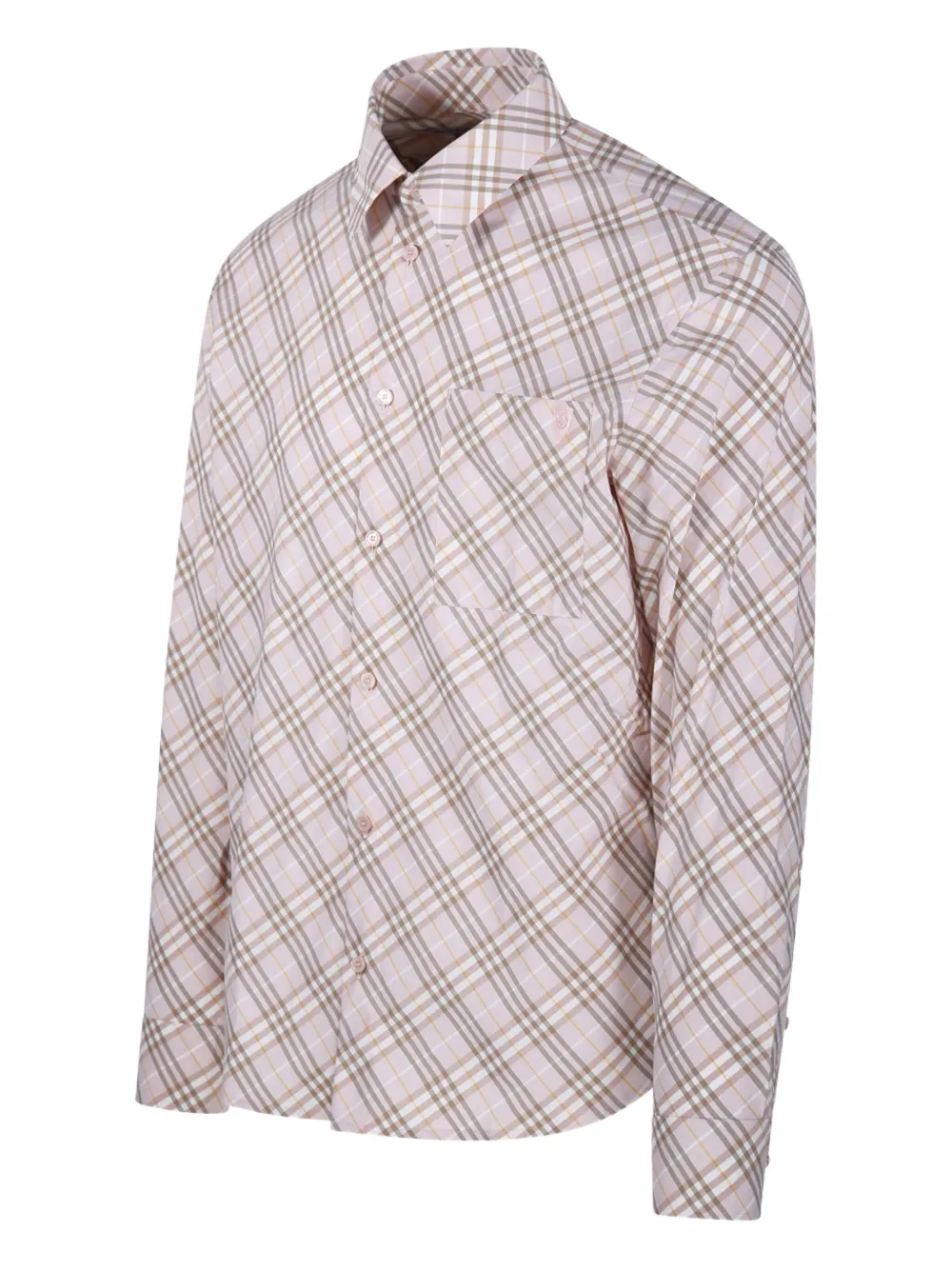 Burberry Geruit katoenen overhemd Beige
