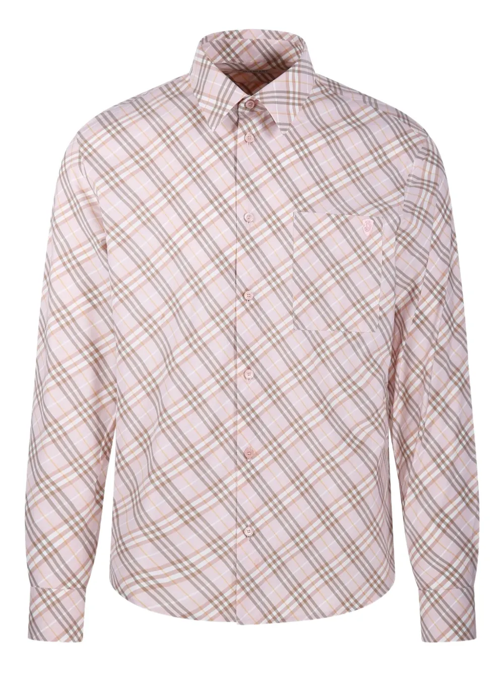 Burberry Geruit katoenen overhemd Beige