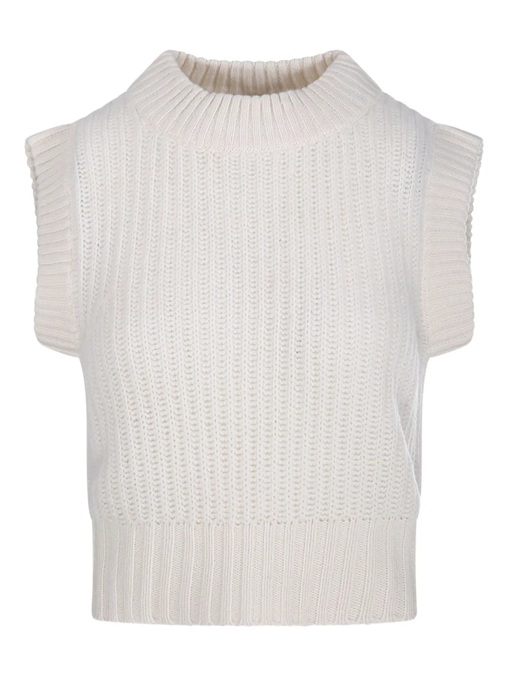 BeYou ribbed sleeveless sweater | White | Image 1