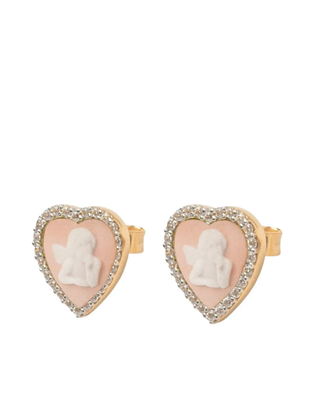 Cameo & Beyond Sparkling Cherub ピアス - ゴールドトーン Cameo & Beyond Sparkling Cherub ピアス - ゴールドトーン