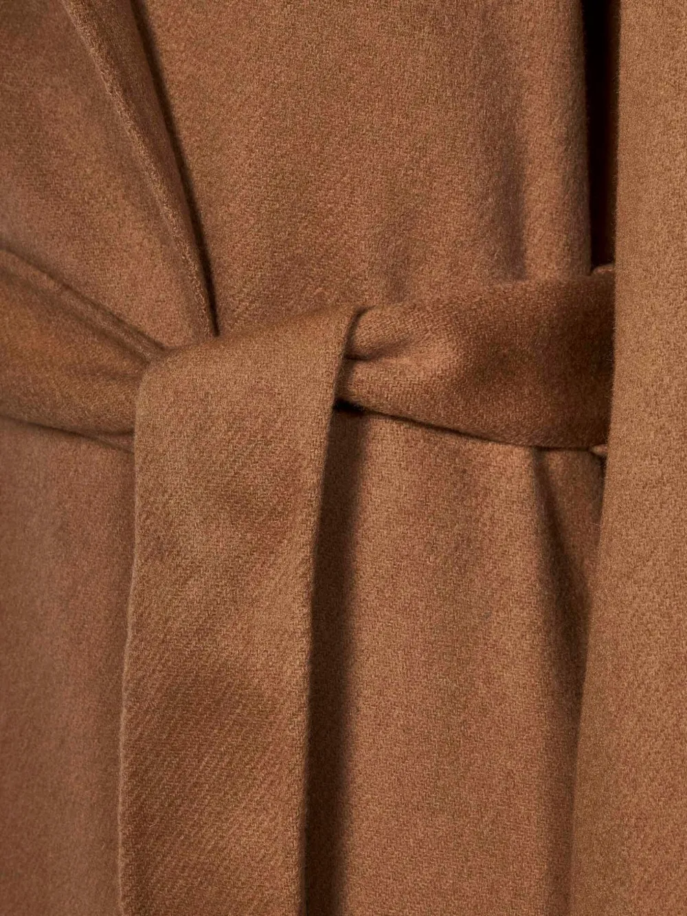 Polo Ralph Lauren Camel Cashmere Coat With Wide Lapels In Brown