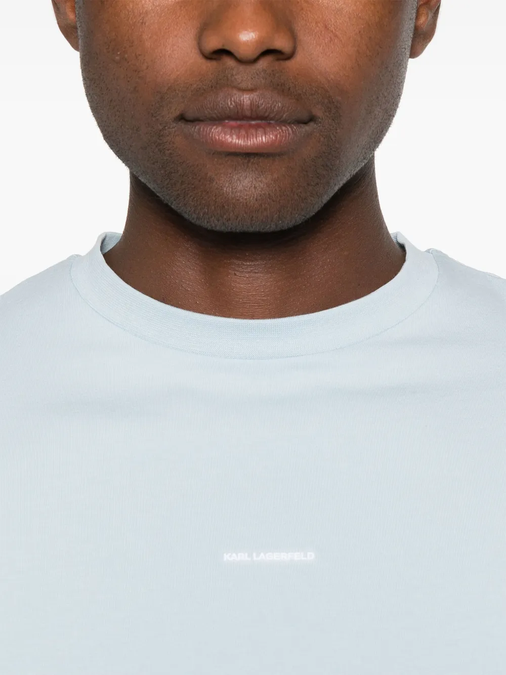 Karl Lagerfeld T-shirt van katoenblend Blauw