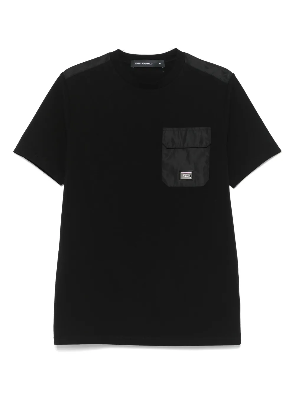 Karl Lagerfeld playera con placa del logo | negro | Image 1