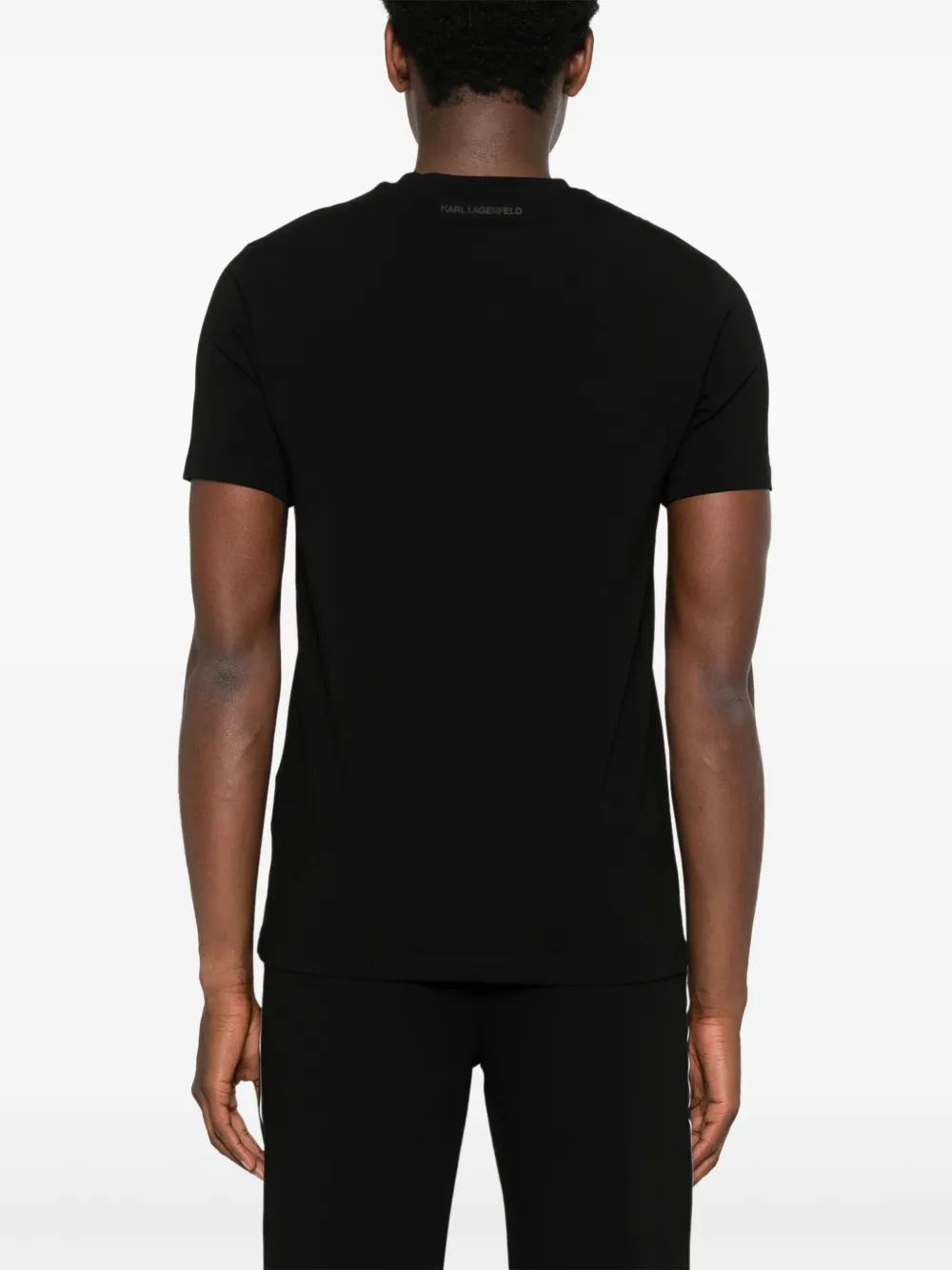 Karl Lagerfeld T-shirt met logoplakkaat Zwart