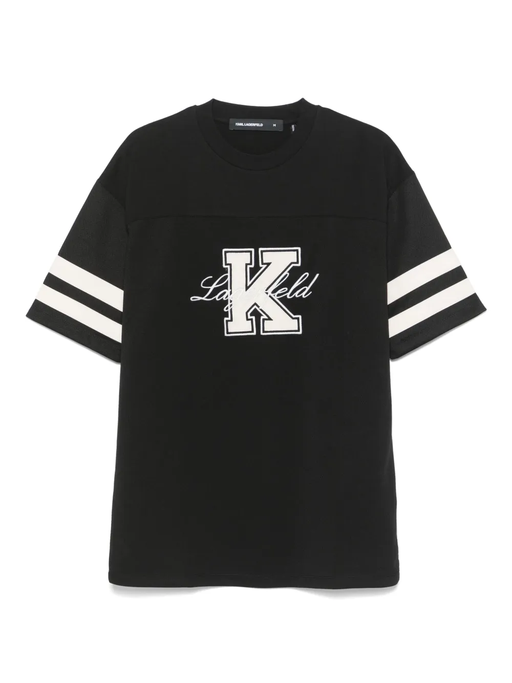 Karl Lagerfeld logo-appliqué T-shirt - ブラック Karl Lagerfeld logo-appliqué T-shirt - ブラック