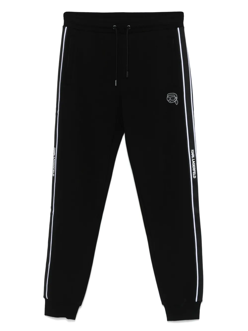Karl Lagerfeld side-stripe track pants | Black | Image 1