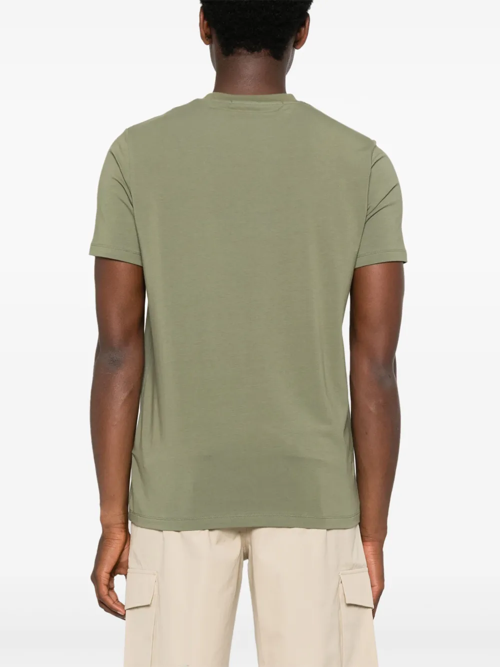 Karl Lagerfeld T-shirt met logo-reliëf Groen