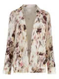 120% Lino floral-print linen blazer - White