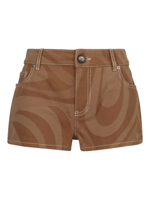 PUCCI shorts i bomuld med hvirveltryk