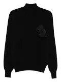 Ferragamo pleated-detail turtleneck sweater - Black
