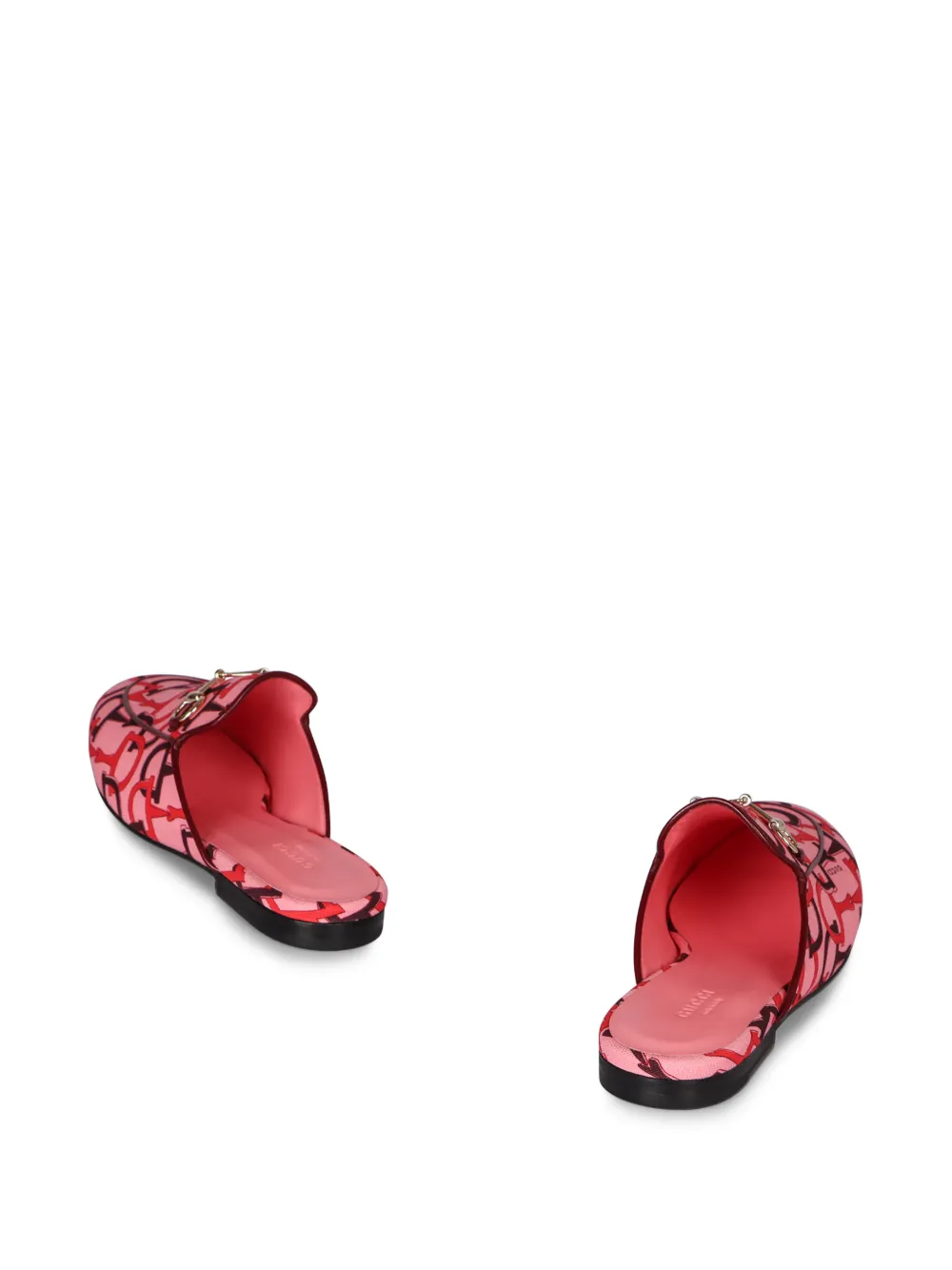 Gucci Horsebit monogram mules Pink