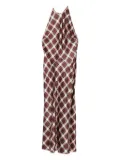 DÔEN Maxime checked maxi dress - Brown