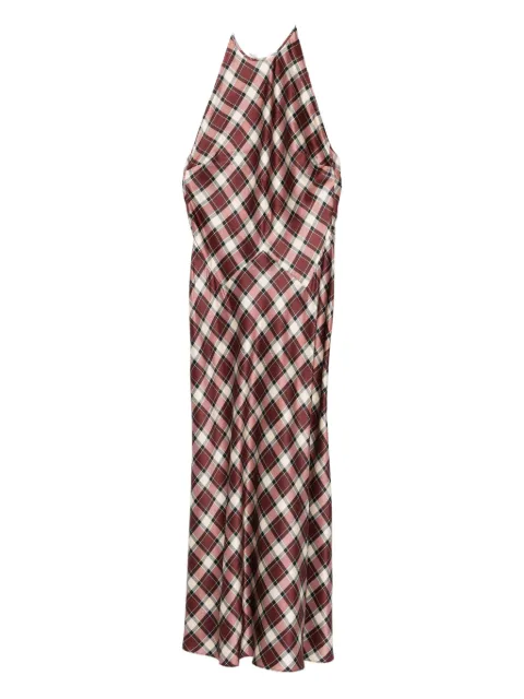 DÔEN Maxime checked maxi dress