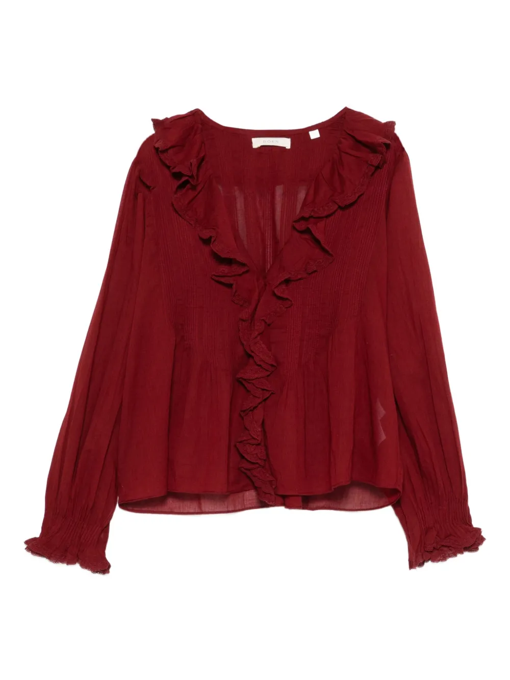 DÔEN Hardy ruffled blouse | Red | Image 1