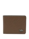 Karl Lagerfeld logo-lettering wallet - Brown