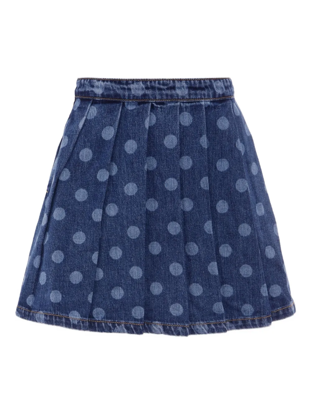 Self-Portrait Kids pleated polka-dot skirt Blauw