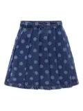 Self-Portrait Kids pleated polka-dot skirt - Blue