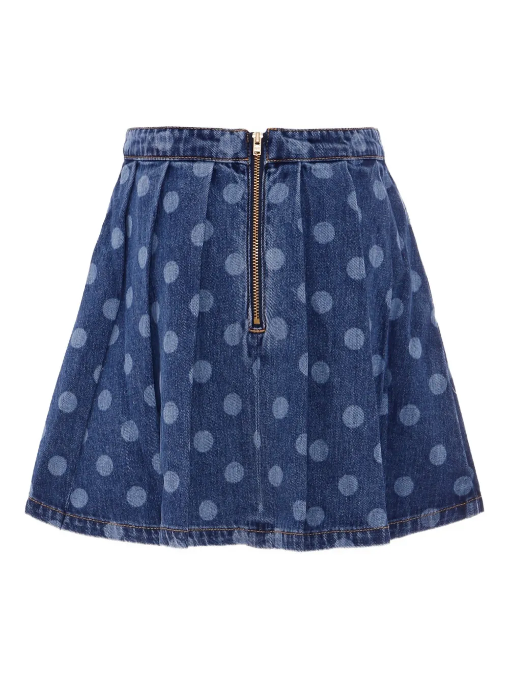 Self-Portrait Kids pleated polka-dot skirt Blauw