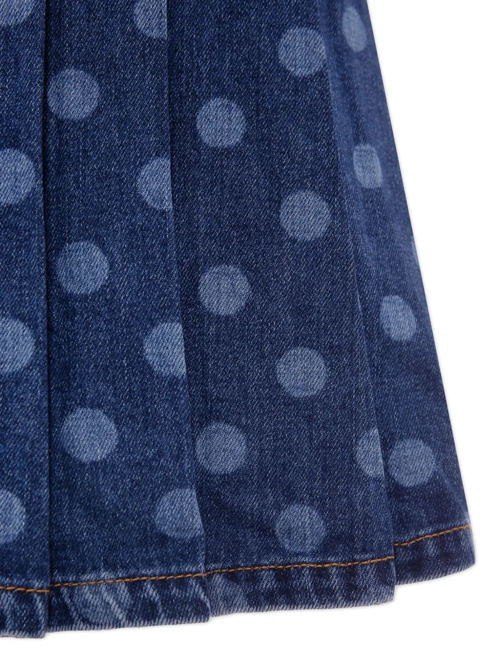 Self-Portrait Kids pleated polka-dot skirt Blauw