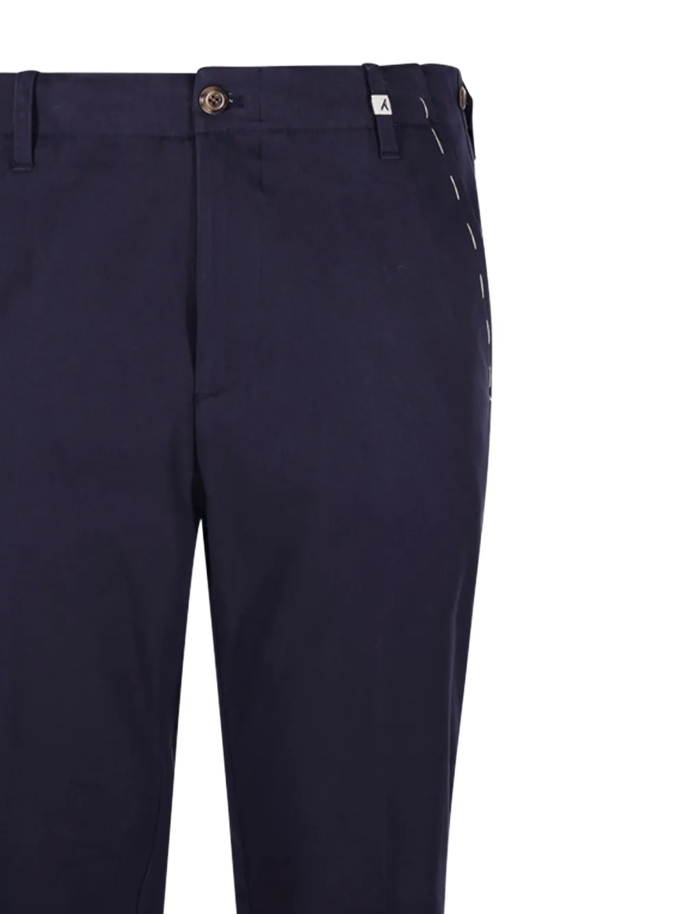 Myths Broek met stikseldetail Blauw