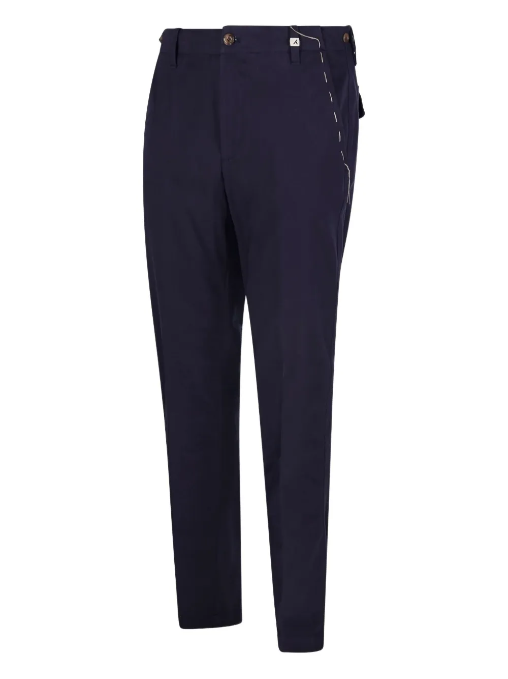 Myths Broek met stikseldetail Blauw