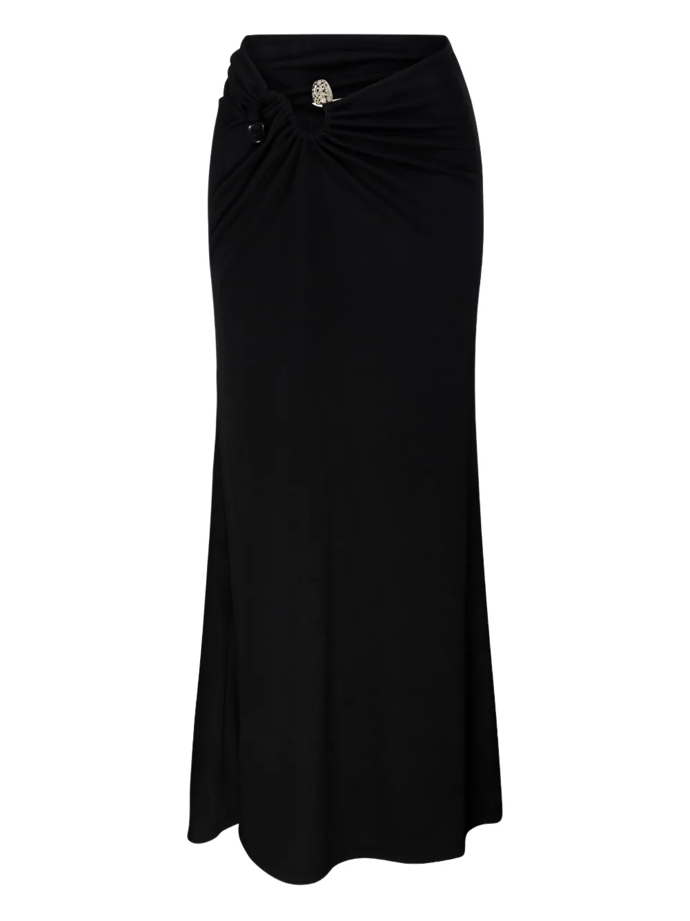 Christopher Esber knot-detail ribbed-knit maxi skirt Zwart