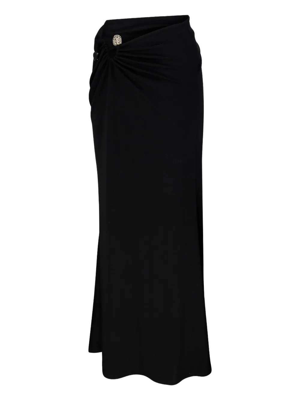 Christopher Esber knot-detail ribbed-knit maxi skirt Zwart
