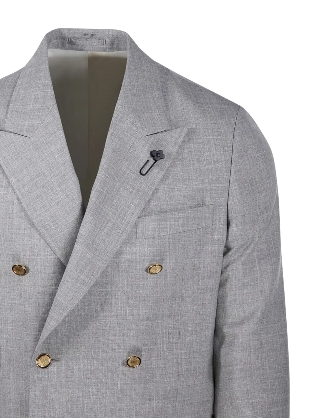 Lardini Blazer met dubbele rij knopen Grijs