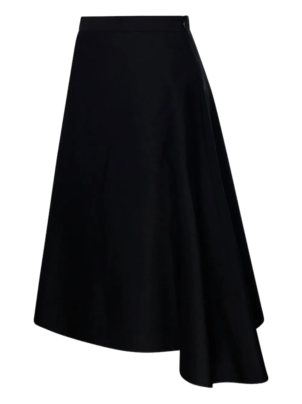 SANDBEIGE Birkin asymmetric midi skirt Zwart
