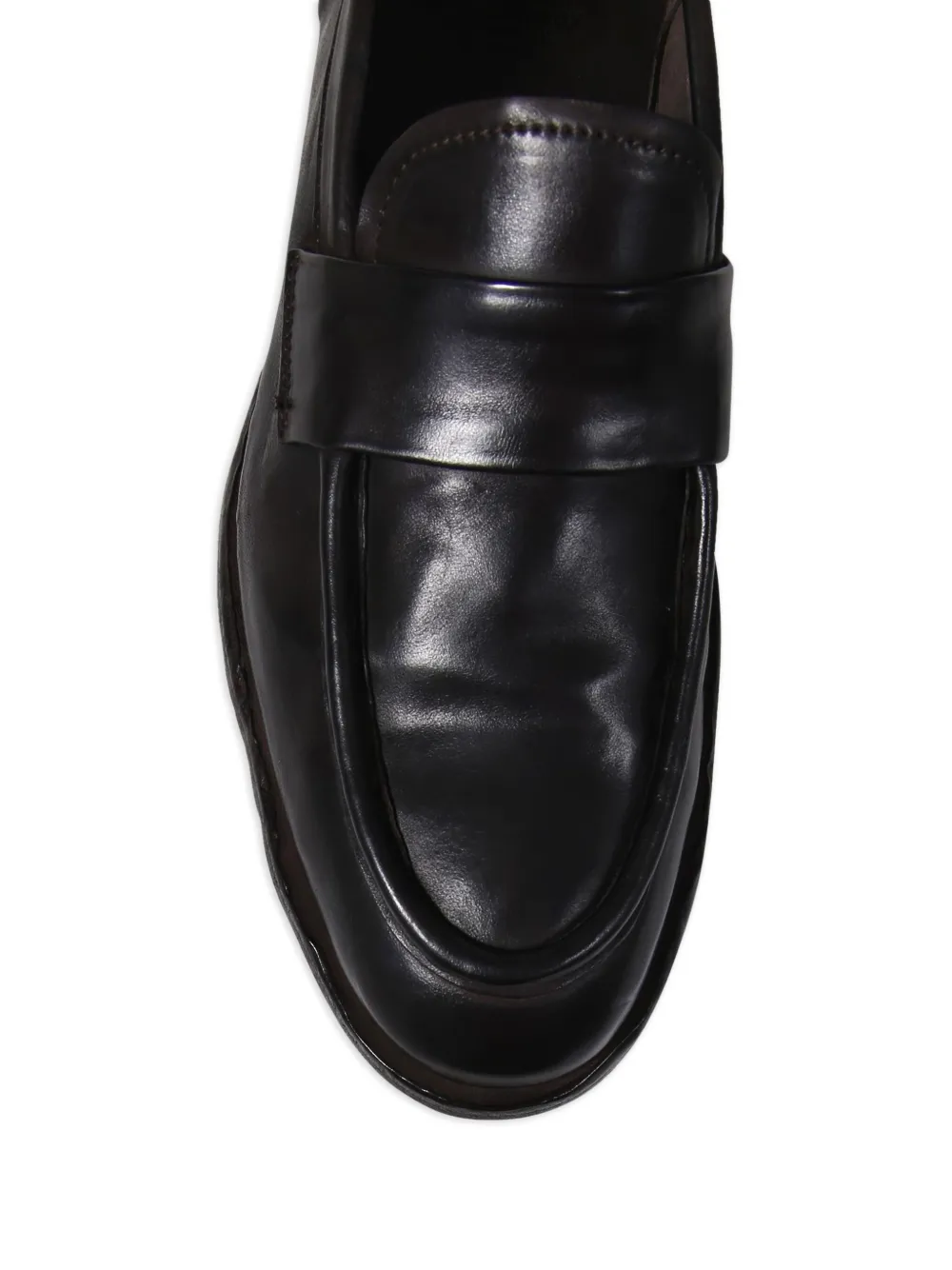 Officine Creative leather penny loafers Brown