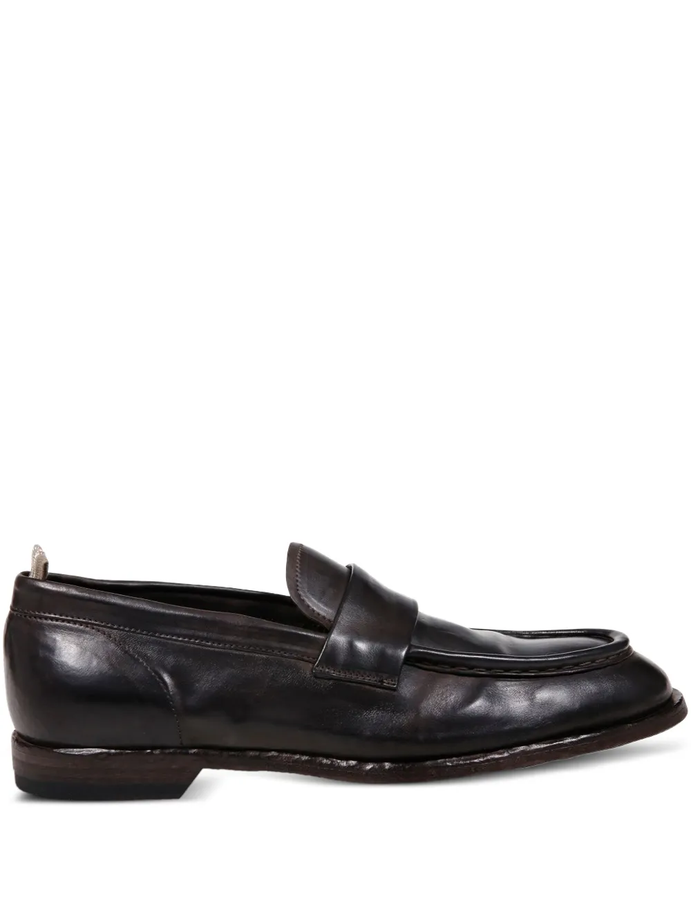 Officine Creative leather penny loafers Brown