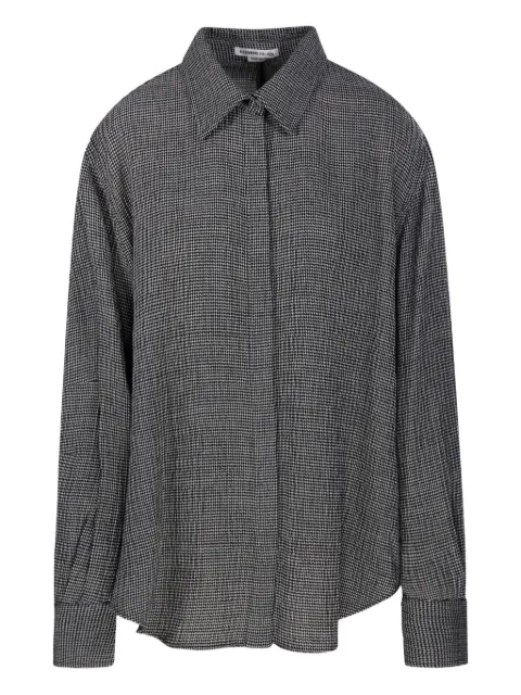 ALESSANDRO VIGILANTE houndstooth-pattern collared shirt