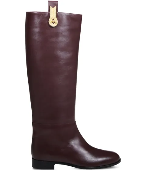 amato daniele leather knee-high boots