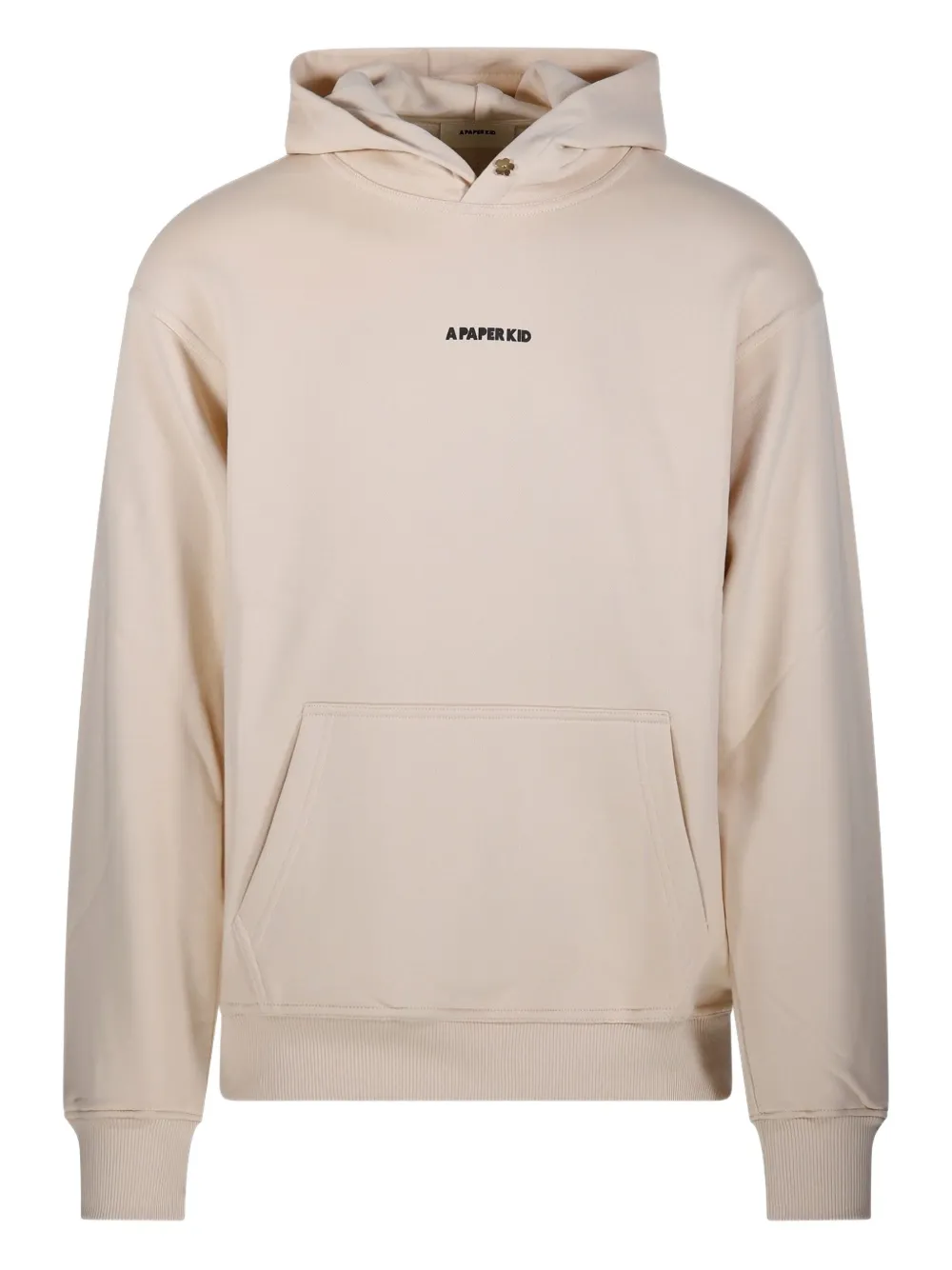A Paper Kid Hoodie met geborduurd logo Beige