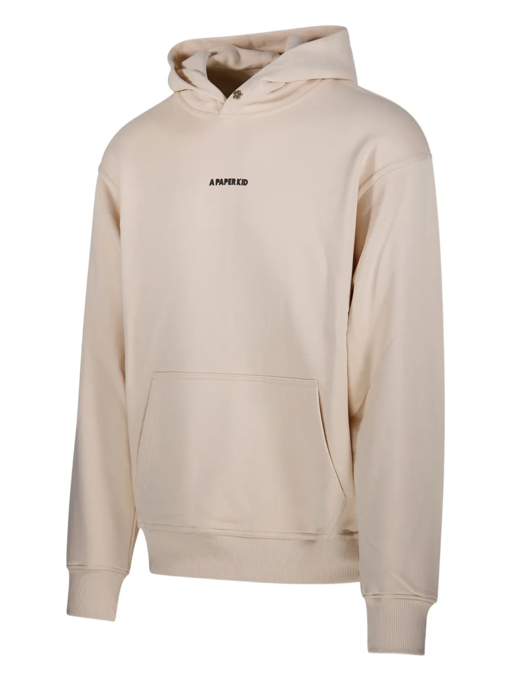 A Paper Kid Hoodie met geborduurd logo Beige