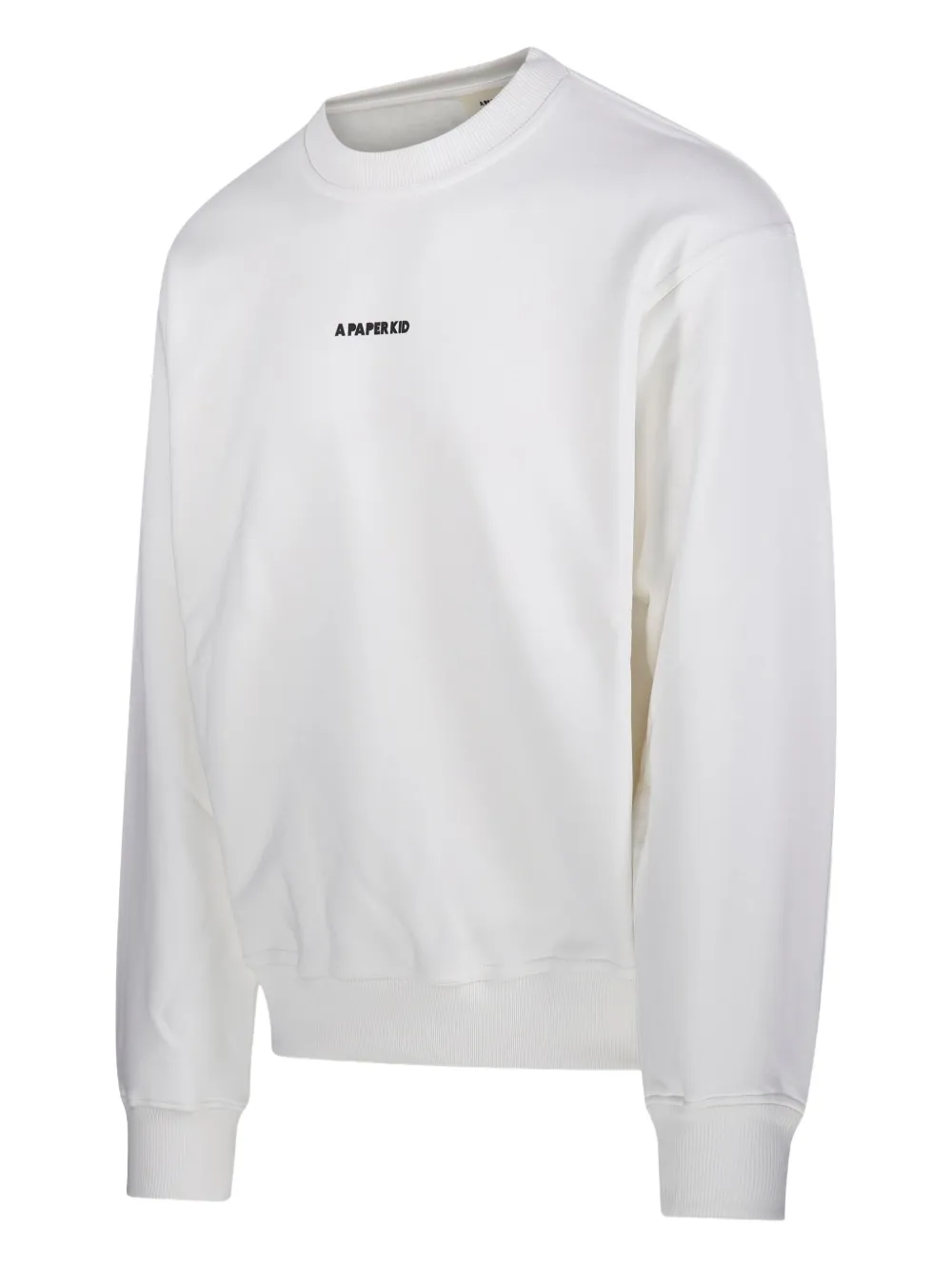 A Paper Kid Sweater met logoprint Wit