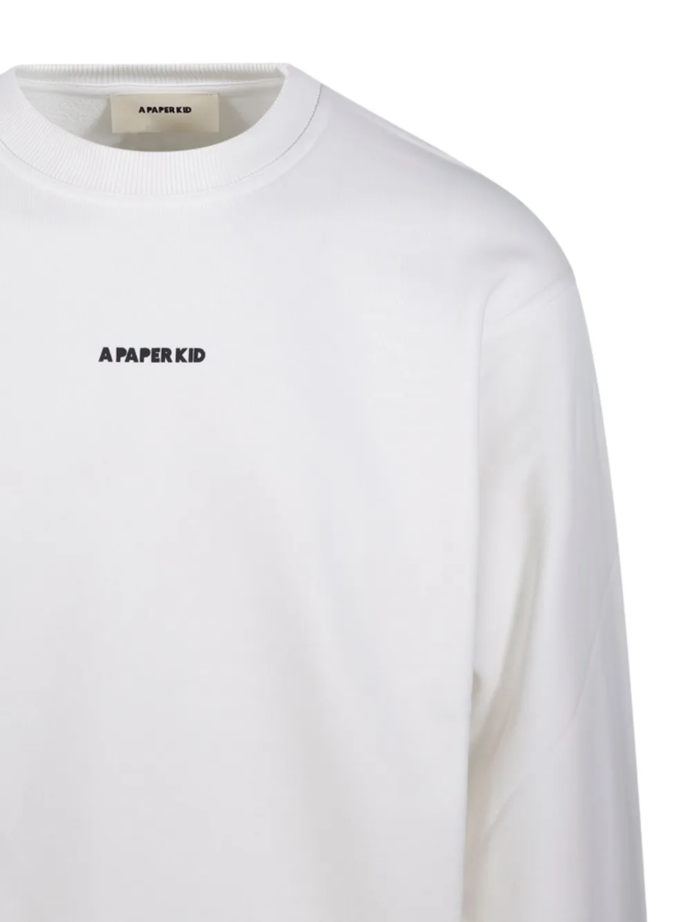 A Paper Kid Sweater met logoprint Wit